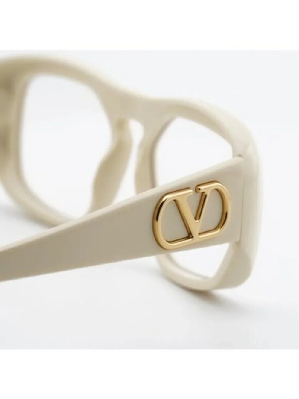 Valentino VLX-179C Eyeglasses White/Gold 55mm Square Frame